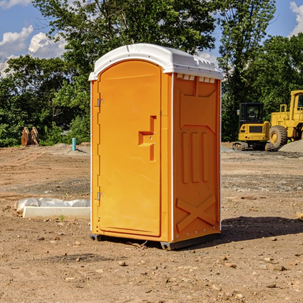 how often are the portable restrooms cleaned and serviced during a rental period in Northford CT